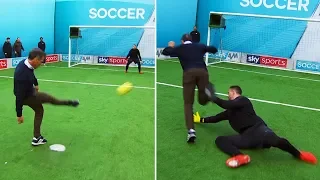 Zola almost gets taken out by the goalie! | Gianfranco Zola & Luke Campbell | Soccer AM Pro AM