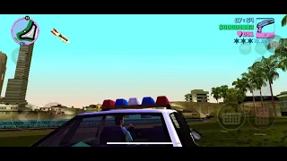 INSANE POLICE CHASE IN GTA VICE CITY(4 STARS)