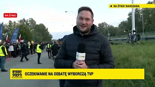 Gorąca atmosfera przed debatą TVP. Reporterzy Onetu są na miejscu