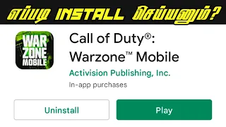 HOW TO INSTALL/DOWNLOAD WARZONE MOBILE in TAMIL