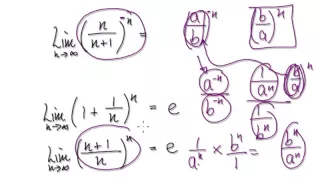 Video 2630 - What is the limit of (n/(n+1))^n as n tends to infinity?