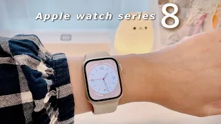 Apple Watch Series 8 Unboxing + Set up, Starlight 41mm  ✨