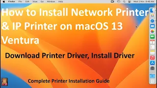 How to Install & Setup Network Printer & IP Printer on macOS 13 Ventura !! Step By Step Guide !!