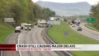 Crash causes major delays on I-81 in Salem