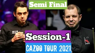 Ronnie O'Sullivan vs Barry Hawkins Session-1 2021| Cazoo Tour Championship| Semifinals