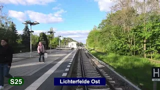 S-Bahn Berlin 2023 Linie S25 - Führerstandsmitfahrt