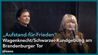 "Aufstand für Frieden": Kundgebung in Berlin mit Sahra Wagenknecht und Alice Schwarzer