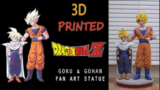 Dragon Ball Goku & Gohan 3d Printed Fan Art Statue