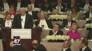 Clinton, Trump roast eachother during Al Smith Dinner