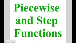 Algebra Less on 4-6: Piecewise-Functions and Step Functions