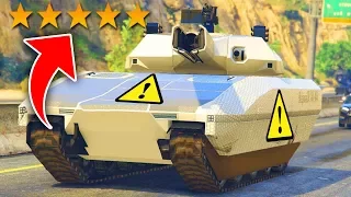 GTA 5 ONLINE - GOING ON A 5 STAR RAMPAGE IN THE NEW KHANJALI TANK!