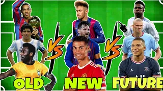 Old Goat 🆚 New Goat 🆚 Future Goat 😮🔥Pele, Maradona, Ronaldinho, Messi, Ronaldo, Mbappe, Haaland