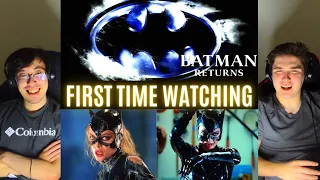 REACTING to *Batman Returns* IS THAT CATWOMAN?? (First Time Watching) Classic Movies