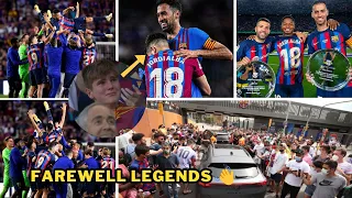 😢 Emotional Scenes!! Alba and Sergio say goodbye to Barcelona fans at Camp Nou farewell