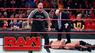 Goldberg Attack to Paul Heyman in :Oct. 31 WWE Raw full Match