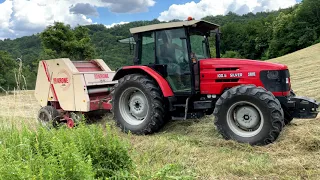 ranghinatura e pressatura fieno (SAME Silver 100.6) (CASE IH 115)