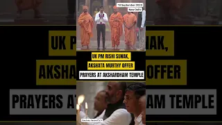 G20 Summit|  PM Rishi Sunak, Akshata Murthy Offer Prayers at Delhi's Akshardham Temple | #shorts