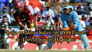 India vs West Indies 5th ODI 2006 at Port of Spain Highlights