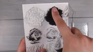 How to use a layering stamp set - with an acrylic block!|| July 2019 #Aliexpress