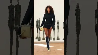 90s ✨catwalk is back 🤌🏻on runway Imaan Hammam for Jacquemus "Les Sculptures" #fashion