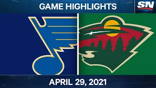 NHL Game Highlights | Blues vs. Wild - Apr. 29, 2021