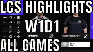 LCS Highlights ALL GAMES W1D1 Summer 2021