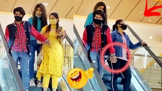 WHAT HAPPENS AFTER HOLDING HAND 😜ON ESCALATOR | EPIC REACTION