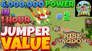 6M Power in 1 Hour of Jump! Value of Jumper Account in Rise of Kingdoms