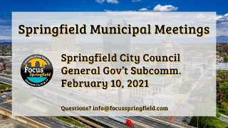 Springfield City Council 2/10/21 General Government Subcommittee