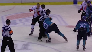 Драка МХЛ  Орлов Сергей - Джангазинов Адильбек Fight Orlov Sergei vs Dzhangazinov Adilbek