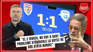 Cornel Dinu DA DE PAMANT cu Edi Iordanescu dupa NOROCOSUL Romania - Israel 1-1