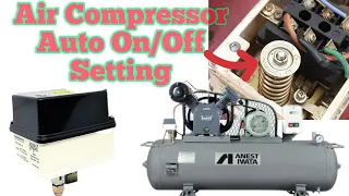 air compressor auto on/off setting || air switch auto cutoff || pressure setting #sunilsingh