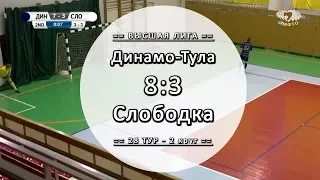 Динамо-Тула 8:3 Слободка - Обзор матча - 28 тур Вышка ЛЛФ