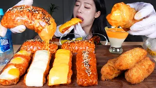 길어서 더더 맛있는 롱불닭쌈 & 롱치즈돈까스 먹방 ASMR MUKBANG | Long Spicy Fire Chicken Noodle Wraps 🔥 Cheese Pork Cutlet