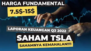 Laporan Keuangan Saham TSLA (Tesla) Q3 Tahun 2022 - Harga Sahamnya Kemahalan!!!