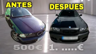 ✅ Restauramos Bmw e46 de Desguace en 10 min | Total ...€💰