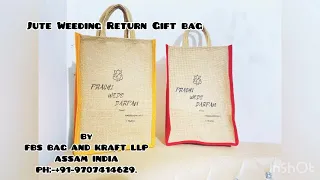 Jute Wedding Return Gift Bag.