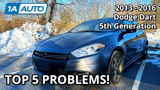 Top 5 Problems Dodge Dart Sedan 2013-2016 5th Generation