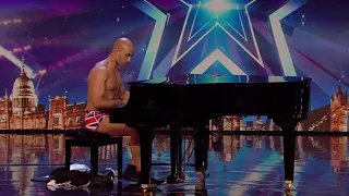 NAKED PIANIST sets pulses racing! - Britain's Got Talent 2020 Audition