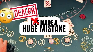 $5,000/Hand All-In BLACKJACK • Dealers Mistake That Led To My Ultimate Downfall!!