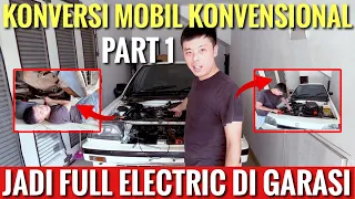 ROMBAK MOBIL BIASA KE MOBIL LISTRIK DI GARASI RUMAH - KONVERSI MOBIL LISTRIK PART 1 CIVIC WONDER EV