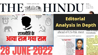 28 June 2022 The Hindu Newspaper Analysis