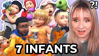I tried the 7 Infant Challenge in The Sims 4