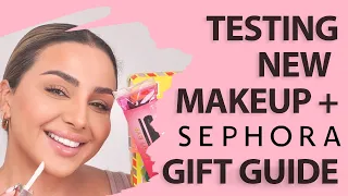 TRYING NEW MAKEUP AND SEPHORA GIFT GUIDE | NINA UBHI