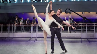 Fumi Kaneko rehearses The Sleeping Beauty Rose Adage #WorldBalletDay 2019 (The Royal Ballet)