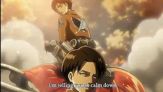 Eren accidentally transforms his hand to Titan ...... Levi Squad wants to kill Eren