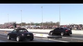 Audi TT vs Mitsubishi Lancer Evo10 │ Drag Racing IFO 2014