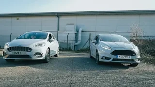 FIESTA ST200 VS NEW 2019 FIESTA ST - DRAG RACE, EXHAUST SOUNDS, ROLLING RACE