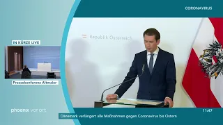 Sebastian Kurz zur Lage in Österreich aufgrund der Corona-Pandemie am 24.03.20