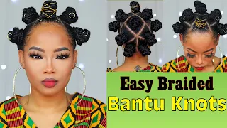 How To | Jumbo Bantu Knots Tutorial On Natural Hair 💕🇯🇲
